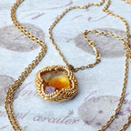 Amber Light Pendant Necklace