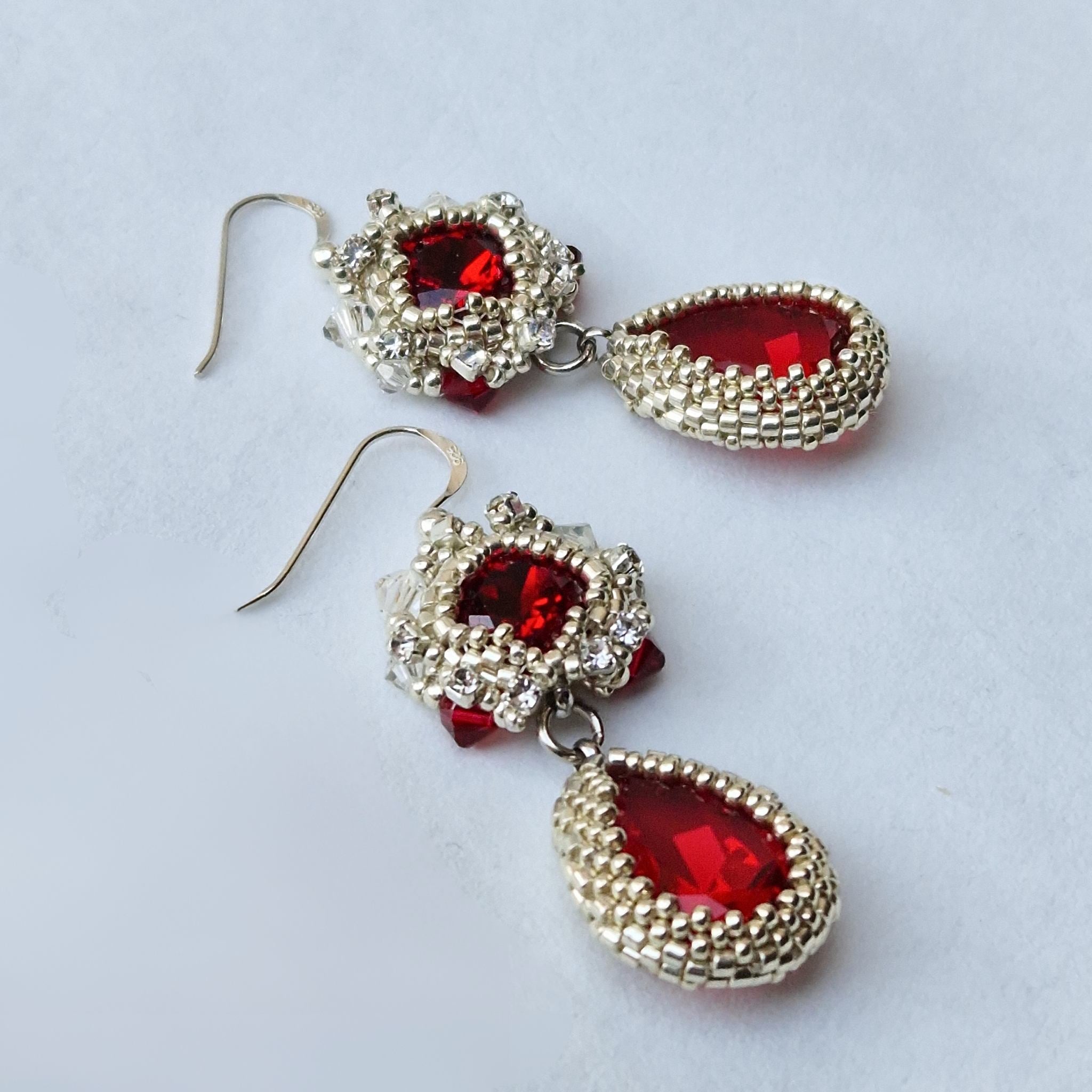 Silver Flame Earrings 