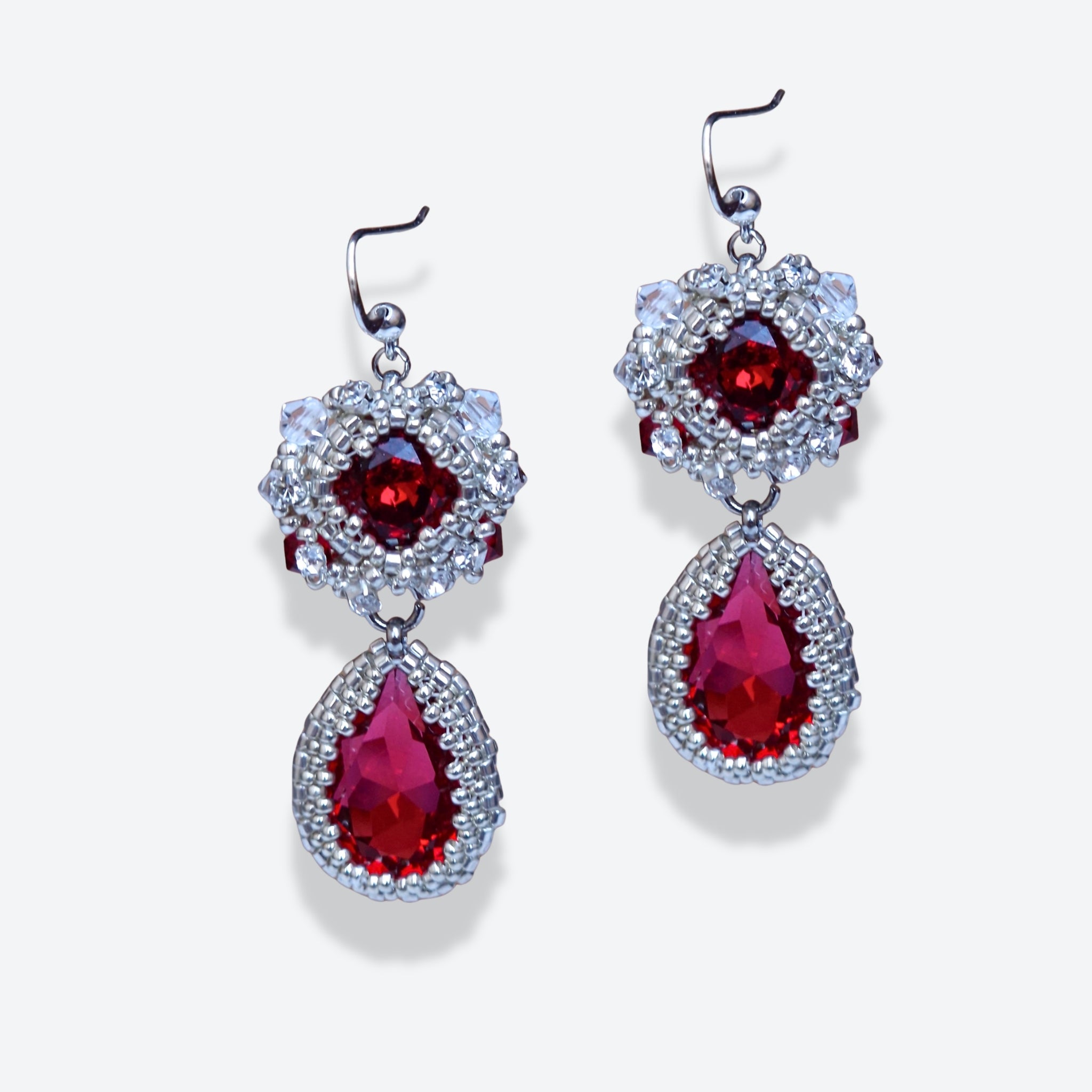 Silver Flame Earrings 